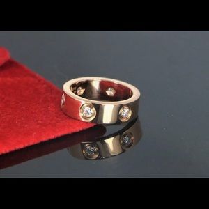 Cartier Pink Gold 6 Diamond LOVE Ring